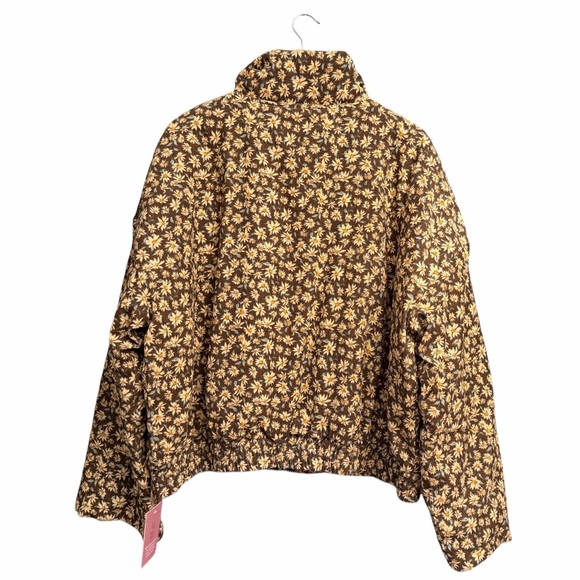 Ivy City Co. Tasia Corduroy Floral Brown Zip-Up Jacket - Picture 5 of 13